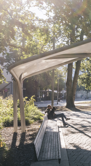 Time out in the city park