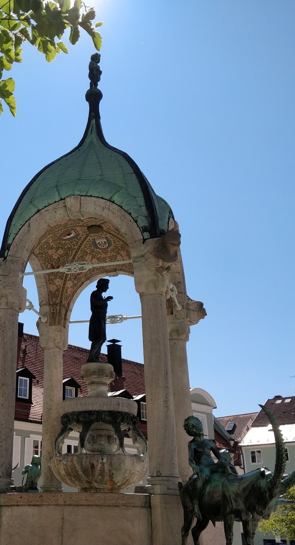 One of the most beautiful fountains in Kempten, the St.-Mang-Brunnen