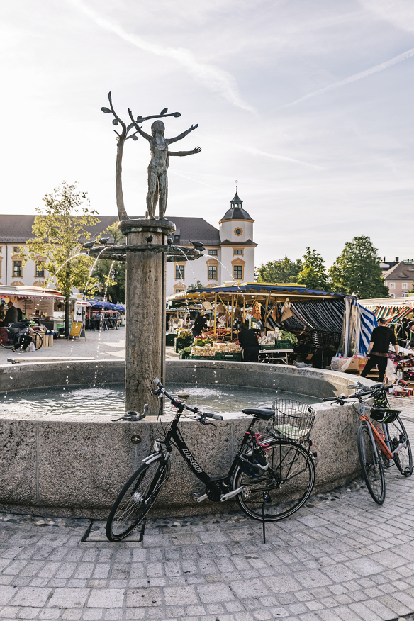 One of the most beautiful fountains in Kempten, the Hildegardbrunnen