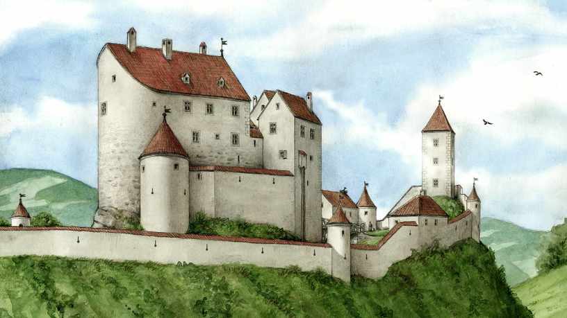 Drawing of a castle