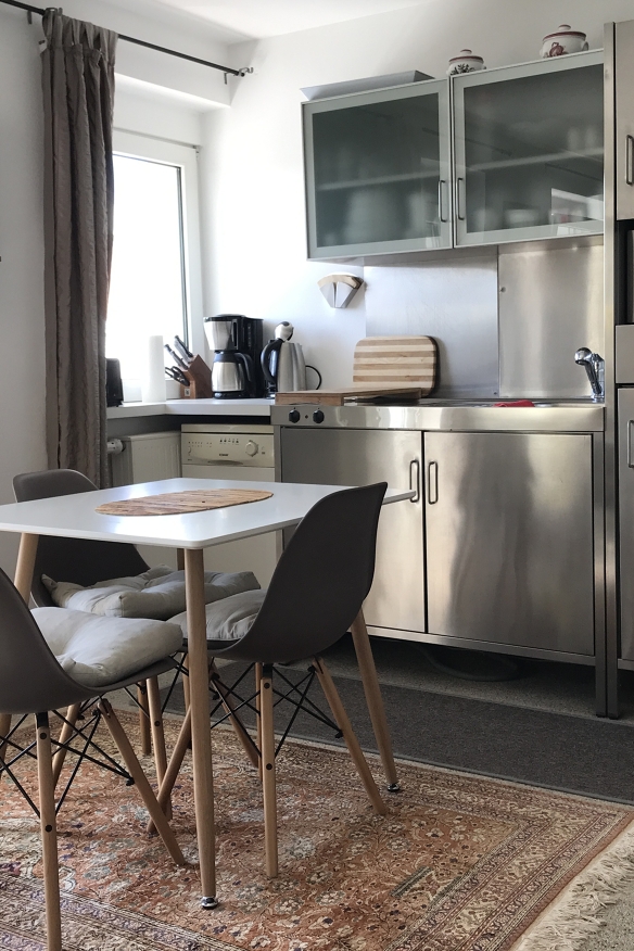 inside view of a kitchen of a vacation apartment