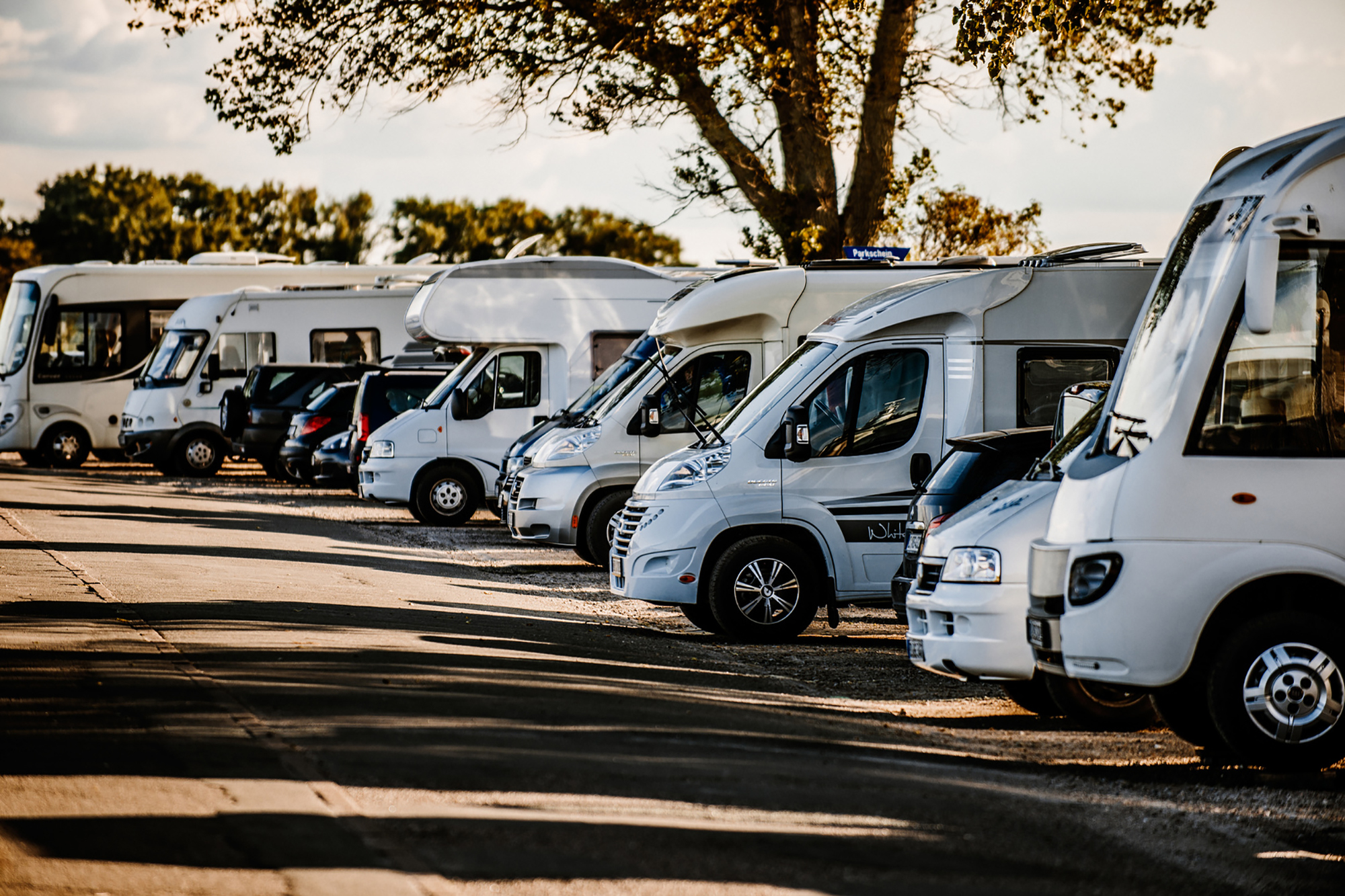 Picture of a parking space for camper vans