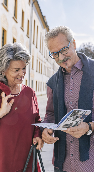 Couple looking at a map