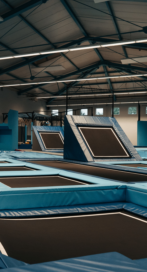 Lots of trampolines at SKYHOUSE
