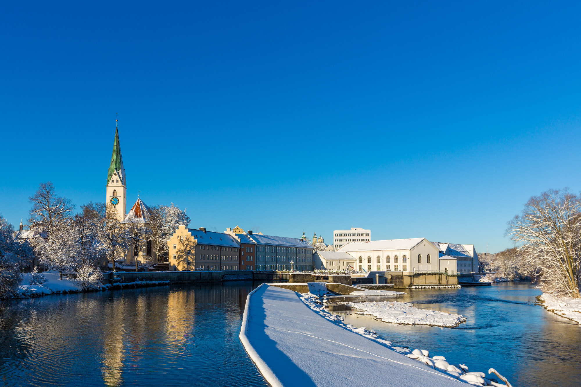 View of Kempten from the riverbank