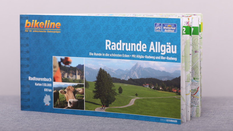 A cycling map of the Allgäu cycle tour