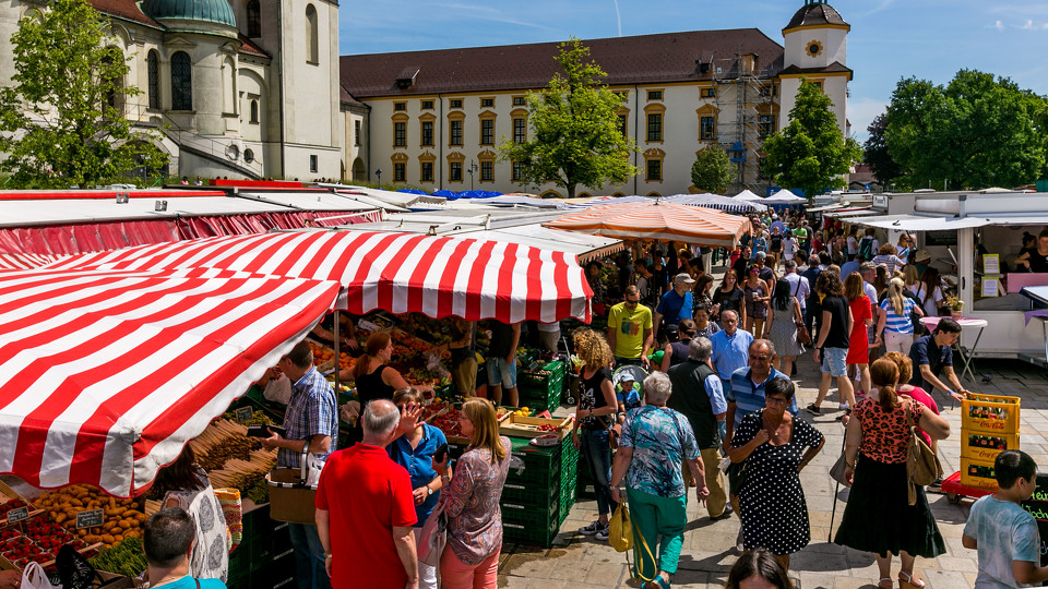 Weekly market in Kempten