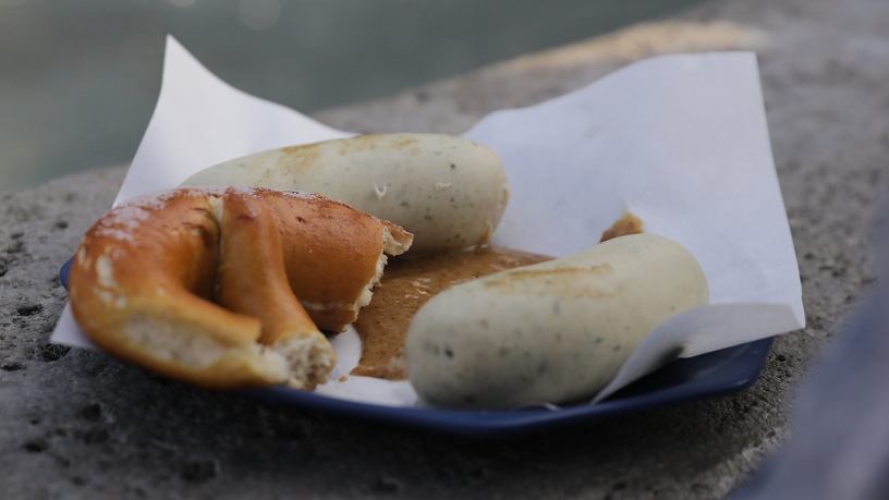 Sausage at the weekly market in Kempten