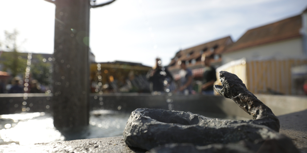 Water fountain at Hildegarfplatz