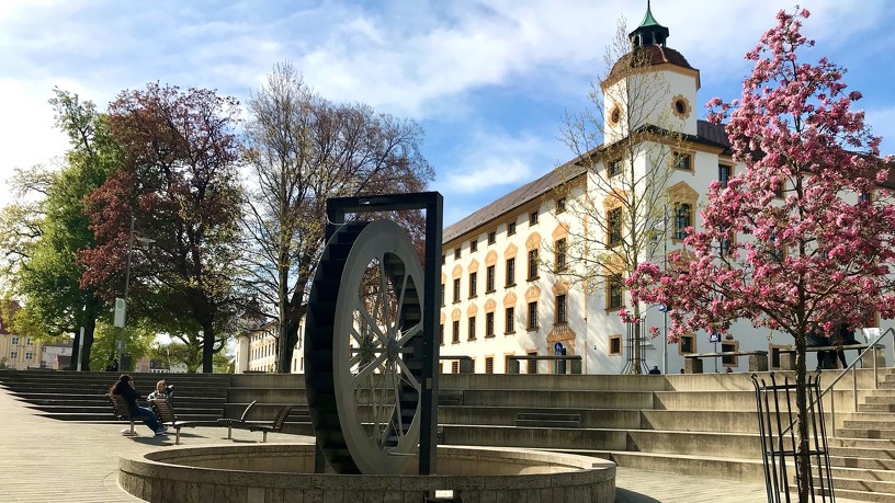 Blick auf die Residenz Kempten von der Gerberstraße aus