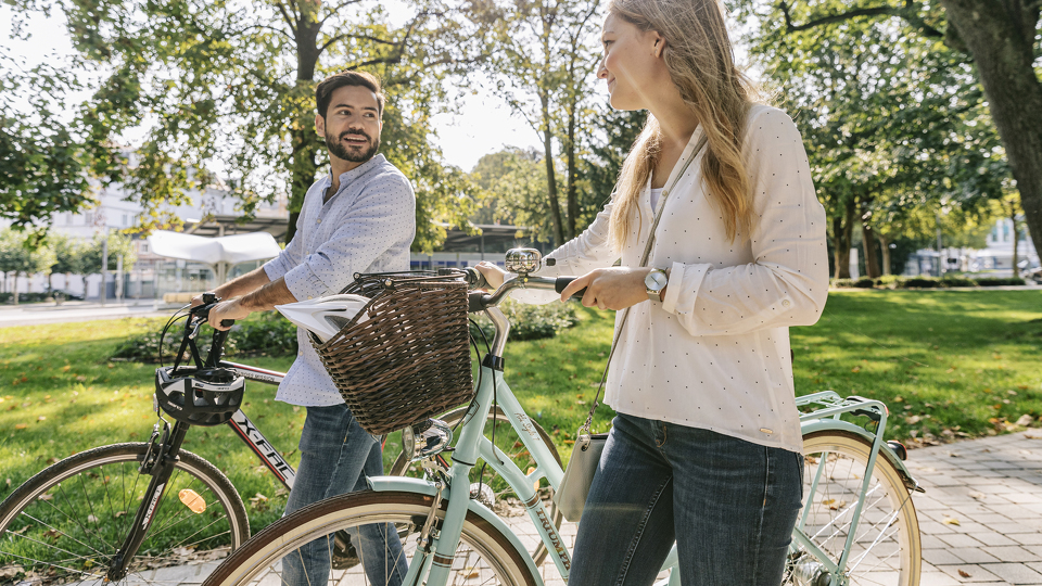 Radfahren in der Stadt - Anreise Allgäu