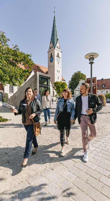 Eine Stadtführung durch Kempten über den St.-Mang-Platz