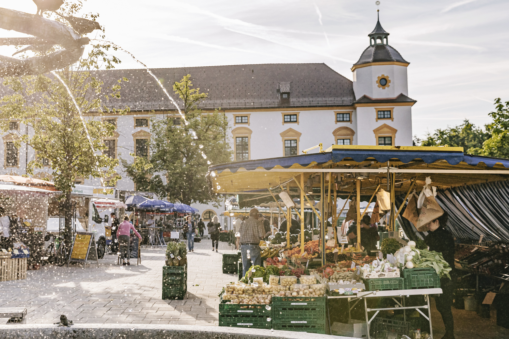 Wochenmarkt Kempten auf dem Hildegardplatz