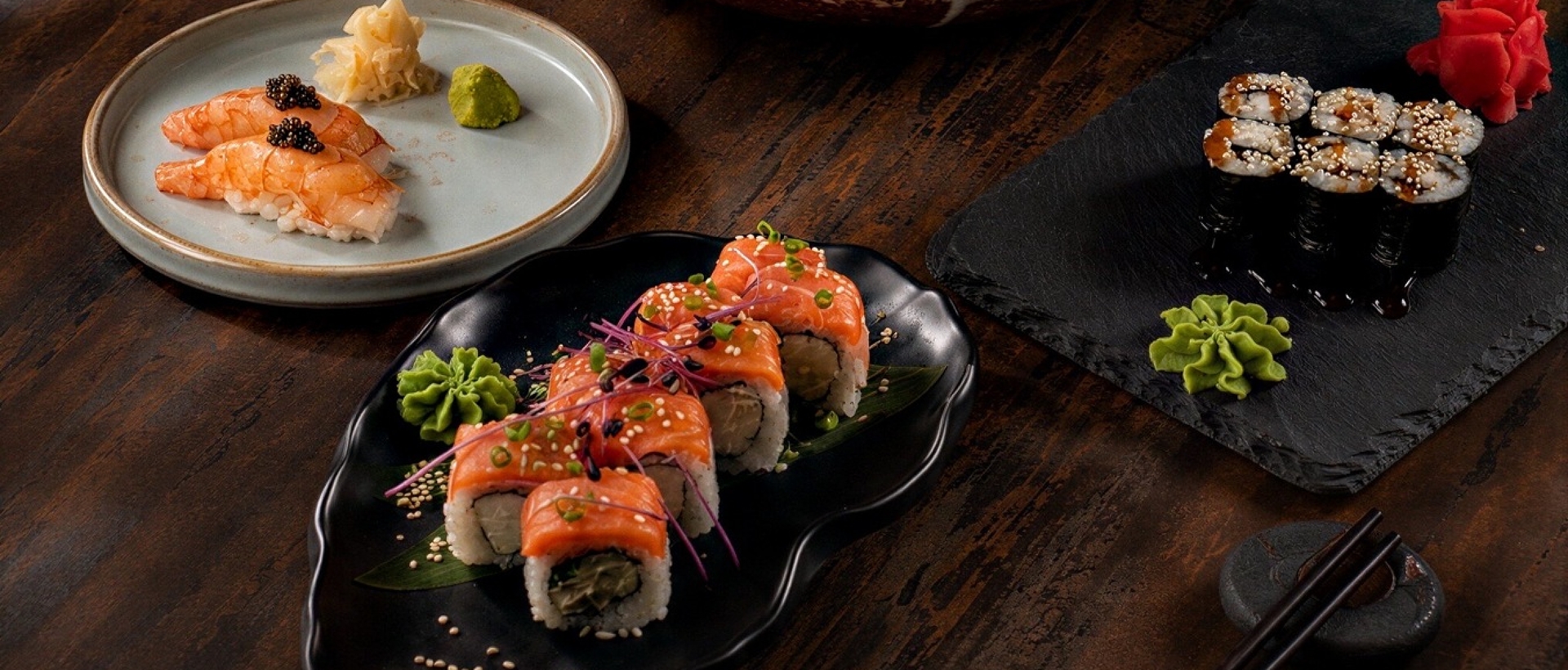 Beliebte Sushi-Kreationen in der +84 Kitchen. ©+84 Kitchen Beliebte Sushi-Kreationen in der +84 Kitchen