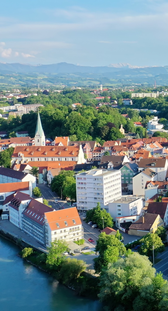 Panorama-Sicht auf Kempten