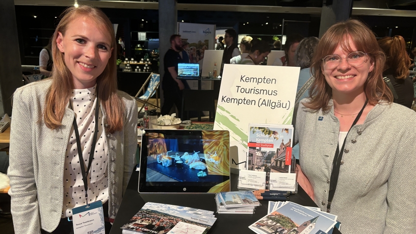 Tisch von Kempten Tourismus beim Meet Germany Summit in Frankfurt