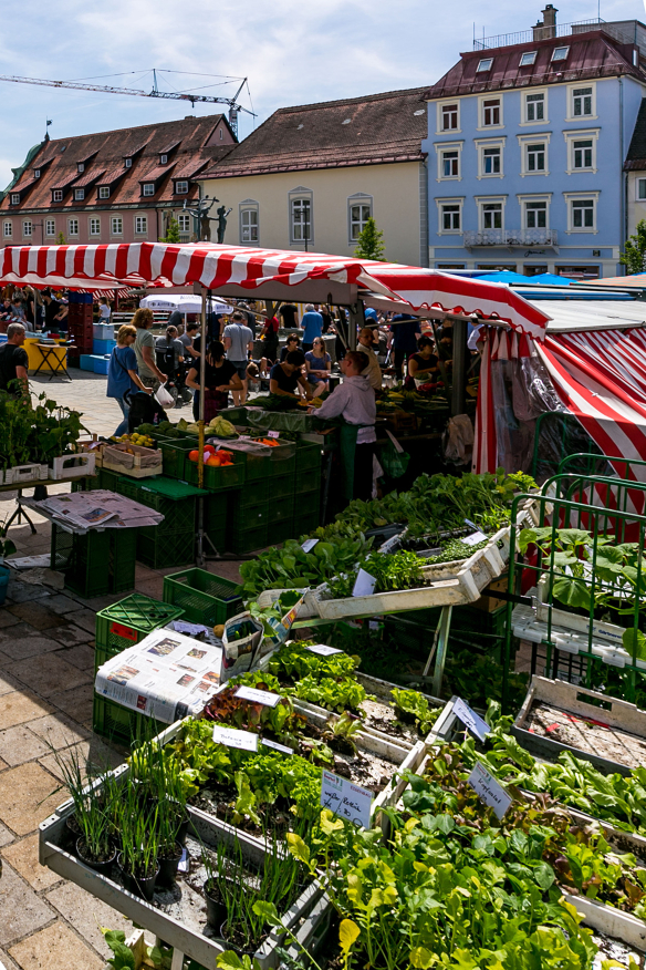 Verkauf auf dem Wochenmarkt Kempten