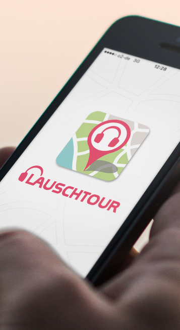 geöffnete Lauschtour-App am Smartphone