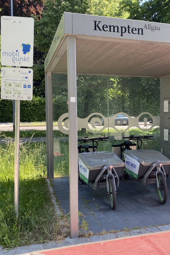E-Lastenrad am Mobilpunkt Grabengasse in Kempten
