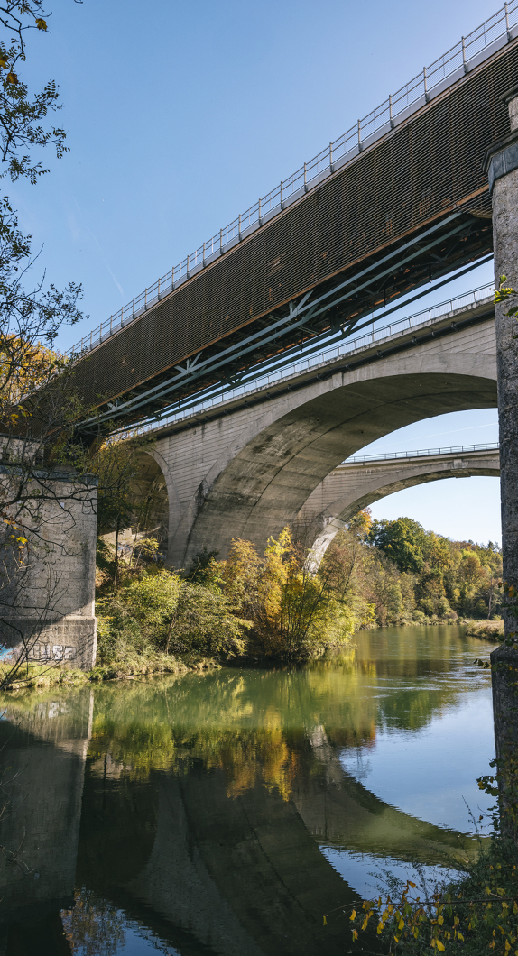 Drei Brücken über der Iller, u.a. die König-Ludwig-Brücke