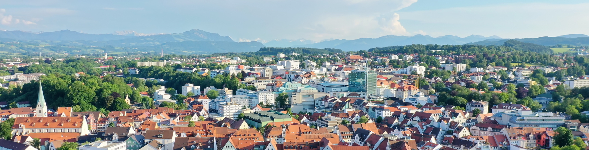 Stadtansicht Kempten mit Drohne