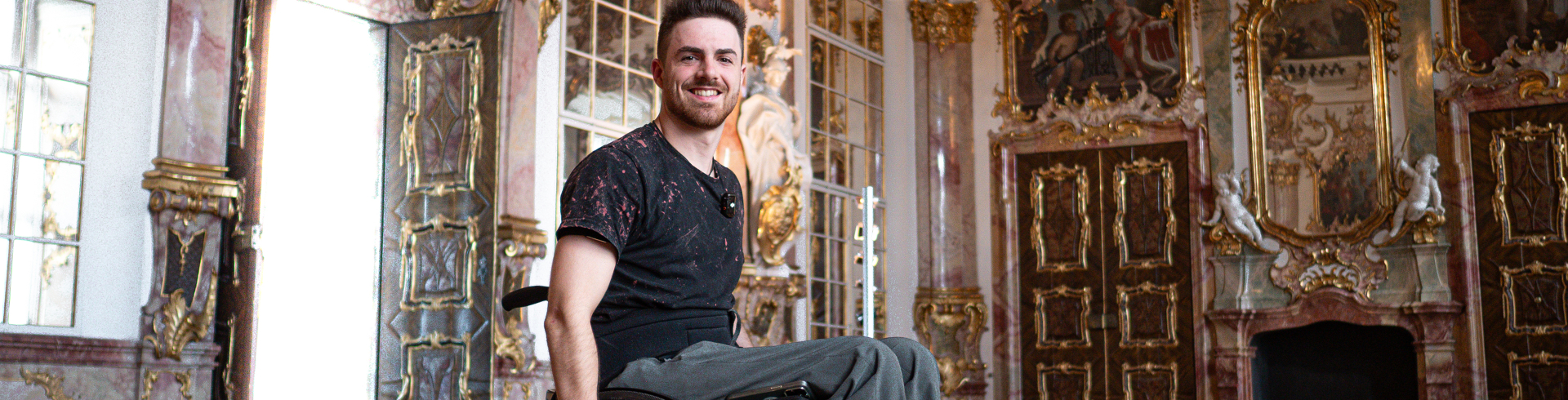 Moritz Brückner in den Prunkräumen der Residenz. ©Allgäu GmbH, Robin Schubert